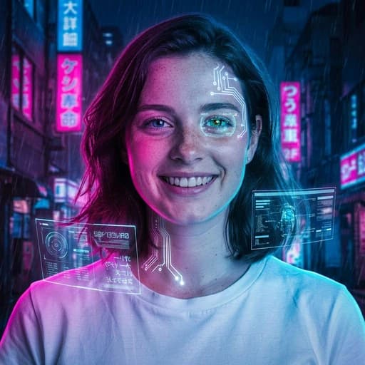 Cyberpunk AI photo filter